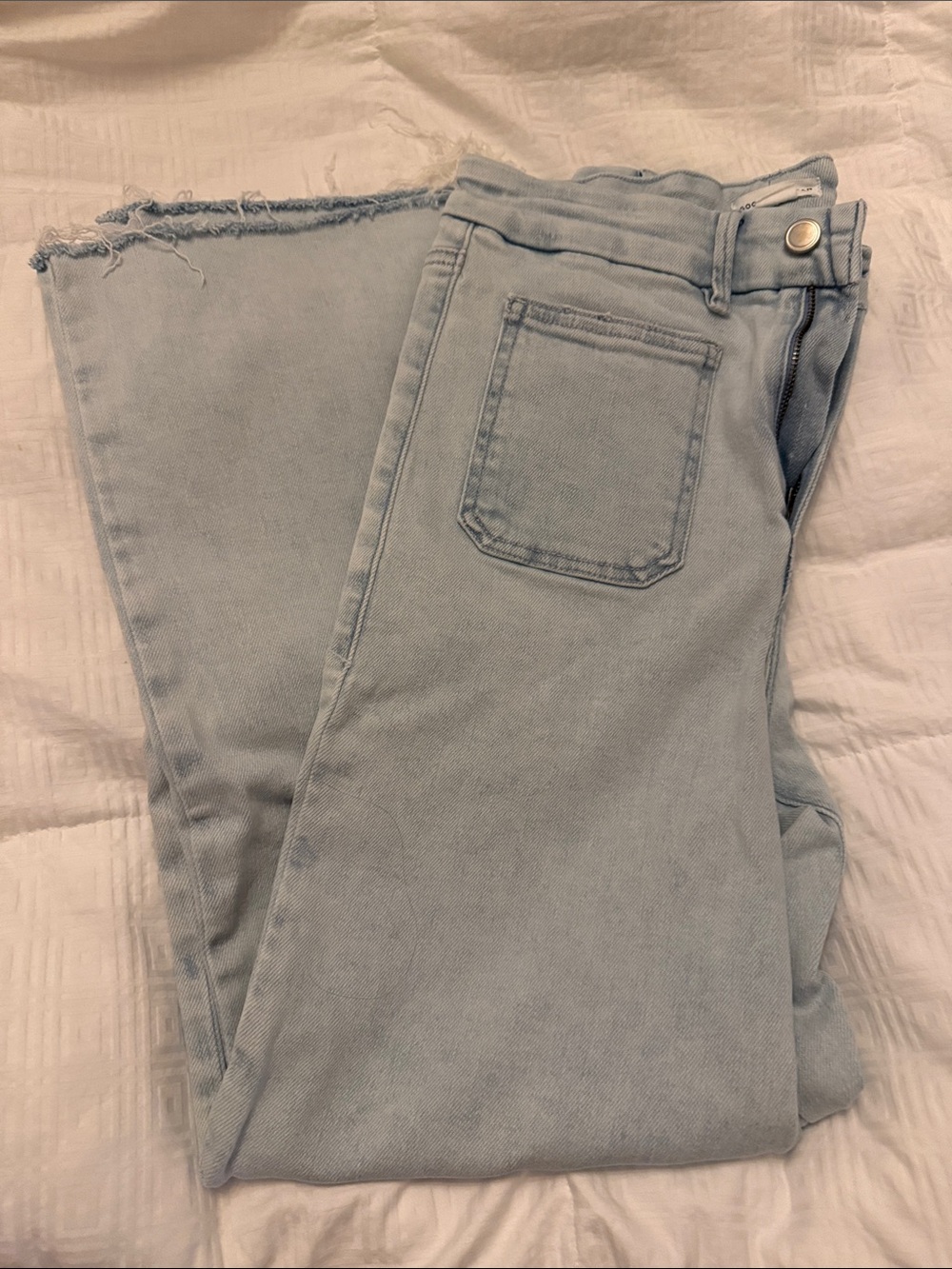 Good American Light Blue Wide-Leg Jeans